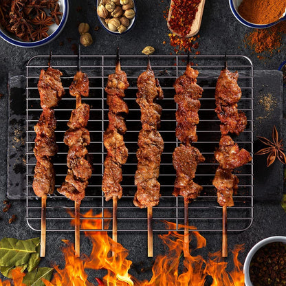 2 Pack Cooling Rack for Baking Stainless Steel, Heavy Duty Wire Rack Baking Rack, 11.7" X 9.4" Cooling Racks for Cooking, Fits Small Toaster Oven, Dishwasher Safe