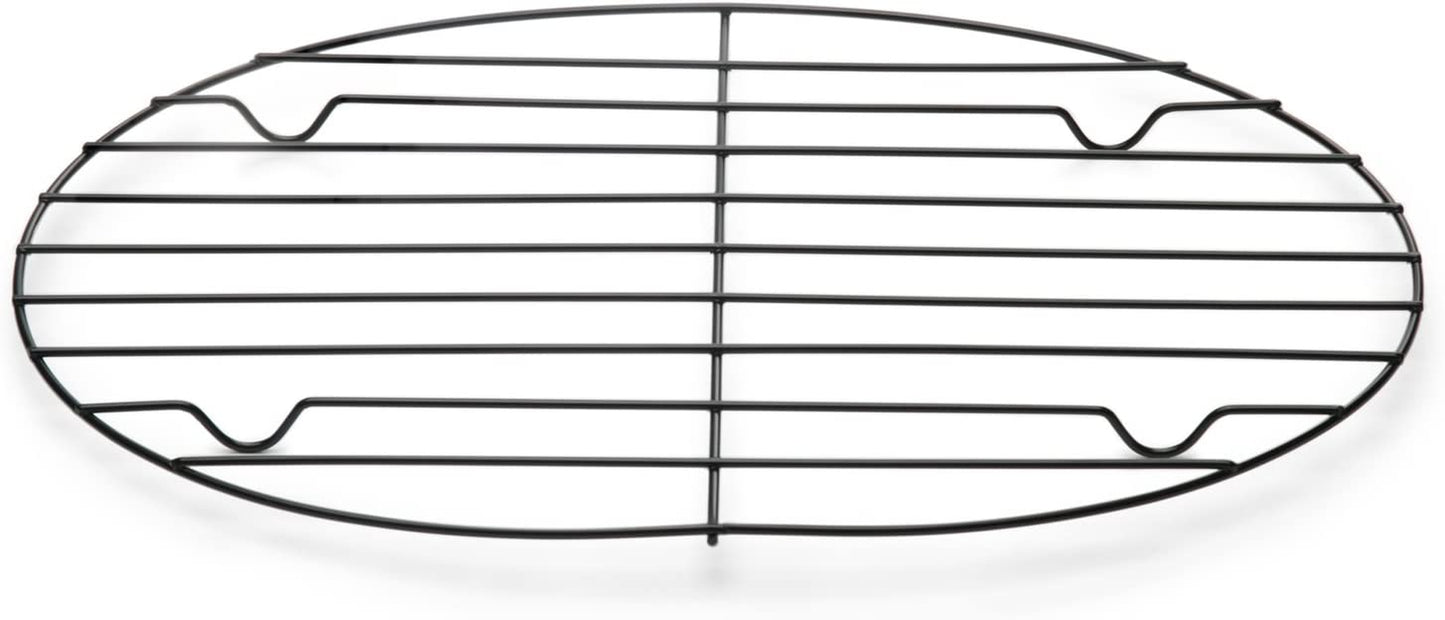 Fox Run - 57213 Fox Run Non-Stick Oval Roasting/Cooling Rack, 11.25 X 8.25 X 0.5 Inches, Metallic