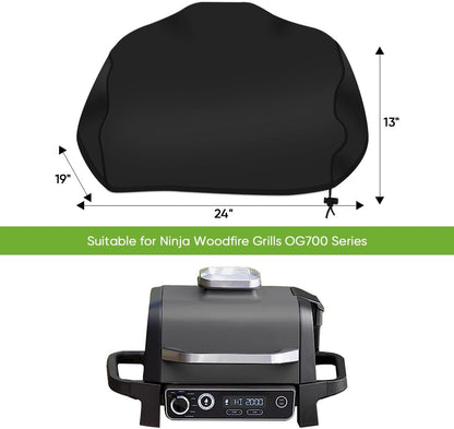 Icover Grill Cover for Ninja, Heavy Duty Waterproof BBQ Cover for Ninja Woodfire Outdoor Grill OG700 Series Barbecue Cover with Drawstring