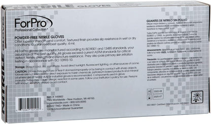 Forpro Disposable Nitrile Gloves, Chemical Resistant, Powder-Free, Latex-Free, Non-Sterile, Food Safe, 4 Mil, Black, X-Large, 100-Count