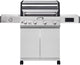 Monument Grills Denali D405 4-Burner Liquid Propane Gas Smart Bbq Grill Stainless Steel with Smart Technology, Side Burner and LED Controls