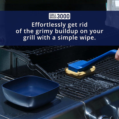 BBQ Replaceable Scraper Cleaning Head, Bristle Free - Safe, Durable and Unique Scraper Tools for Cast Iron or Stainless-Steel Grates, Barbecue Cleaner (GB3000)