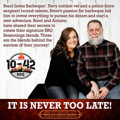 10-42 BBQ Brisket Rub - All-Natural Spice Seasoning for Steak, Rib, Beef Brisket - Barbecue Meat Seasoning Dry Rub - BBQ Rubs and Spices for Smoking and Grilling - No MSG, 0 Calorie - 10.5Oz Bottle