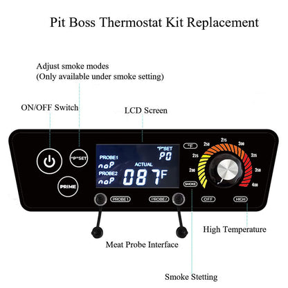 Upgrade Control Board for Pit Boss Replacement, Pit Boss Control Panel Grill Parts Replacement Digital Controller, Compatible with Pit Boss Austin XL Smoker Pellet Grills