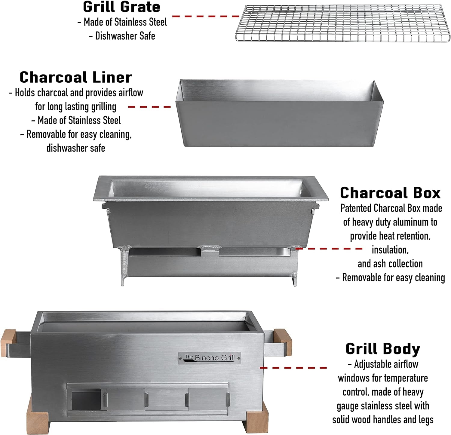 MG-168 Yakitori Tabletop Charcoal Griller-Mini Japanese Style Hibachi