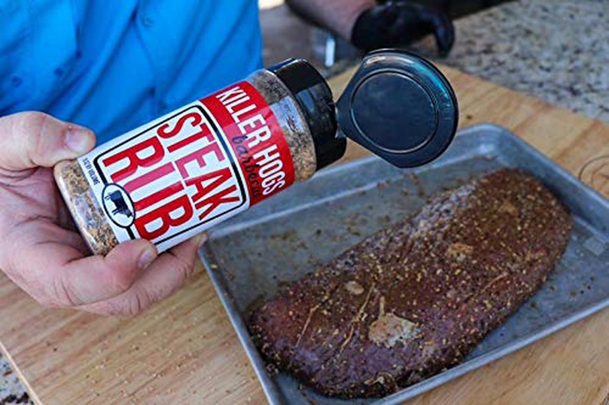 Killer Hogs Steak Rub | Championship BBQ and Grill Seasoning for Beef, Steak, Burgers, and Chops | Salt, Pepper, Herbs, and Spices | 11 Ounces