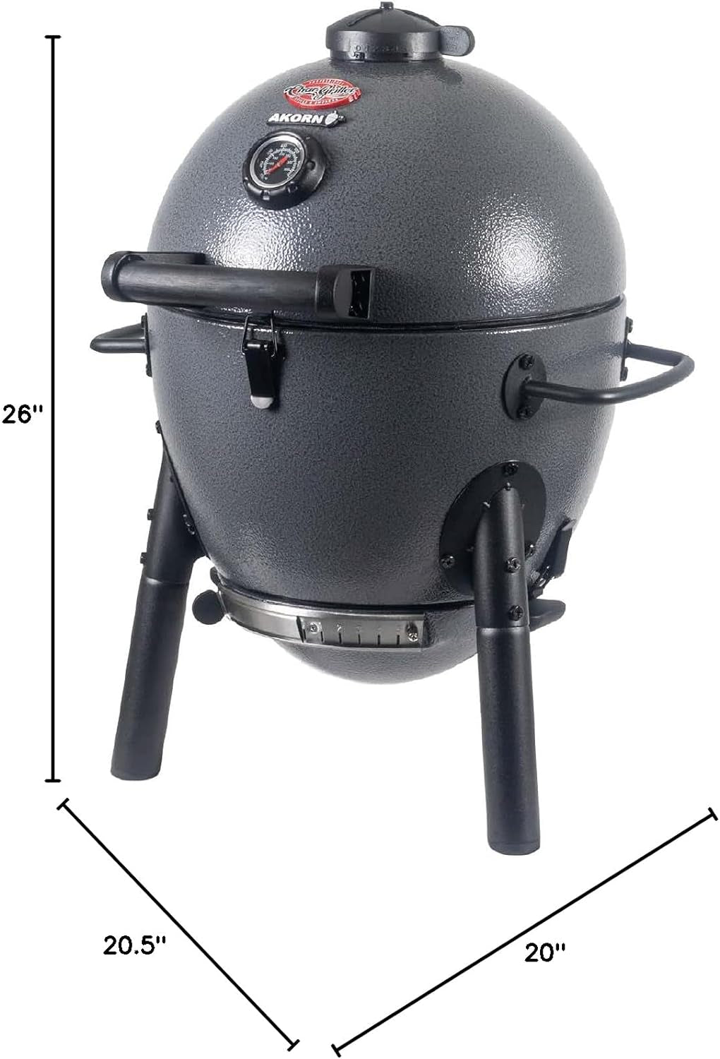 E86714 AKORN Jr. Kamado, Ash Portable Charcoal Grill