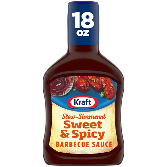 Kraft Sweet & Spicy Slow-Simmered BBQ Barbecue Sauce (18 Oz Bottle)