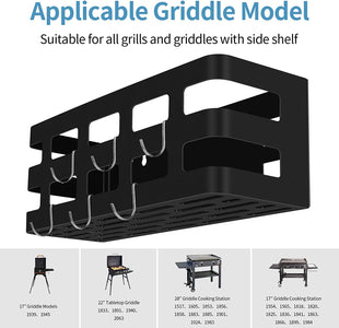 Griddle Caddy for 28"/36" Blackstone Griddles/Prep Cart Space-Saving Grill Caddy No-Punch Installation of Blackstone Griddle Accessories Blackstone Griddle Caddy Is Compatible with Any Countertop