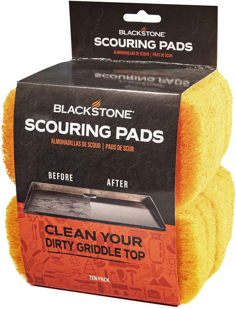Griddle Scrub Pads (Pack of 10), 5063, BBQ Grill & Cooktop Scouring Scrubbers – Heavy-Duty Cleaning Pads for Grilling for Baked on Food & Cooking Oils – Grill Cleaning Supplies