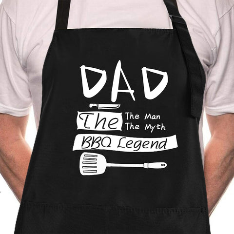 Image of Funny BBQ Black Adjustable Kitchen Cooking Chef Aprons for Men…