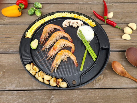Image of Korean BBQ Egg Grill Pan, Even Heating and Easy to Clean, Perfect for Pork Belly