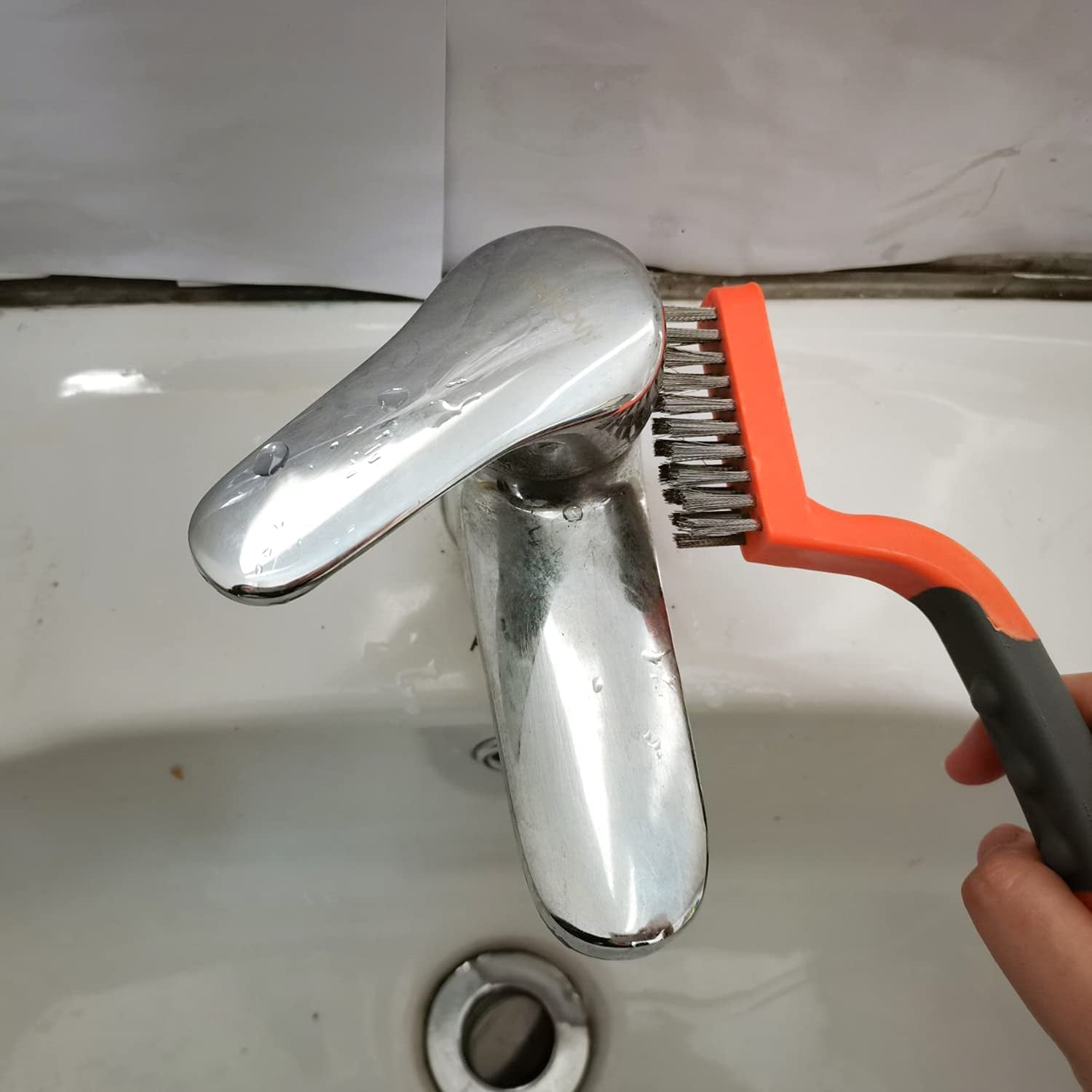 Wire Brush 3 Pcs Brass/Stainless Steel/Nylon Wire Brushes for Cleaning Rust Bristle Brush Set with Rubber Curved Handle Grip Used for Dirt, Paint Remover (Orange+ Gray)