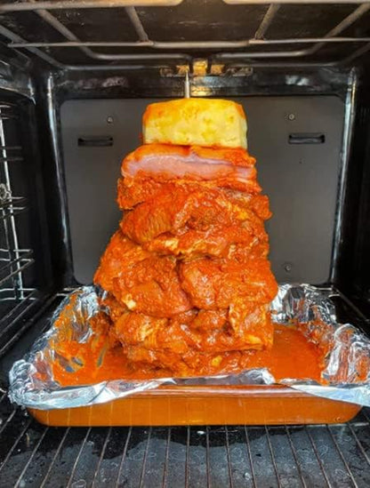 Onlyfire Brazilian BBQ Skewer, Stainless Steel Vertical Meat Spit Stand for Barbecue Grill, Great for Tacos Al Pastor, Shawarma, Brazilian Churrasco