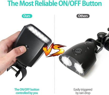 Grill Light Outdoor,  LED BBQ Light Gift for Men Dad Boyfriend Rotatable Grill Accessories with 10 Super Bright LED Lights Including Sturdy Clamp Mount Fits Handle (Battery NOT Included)