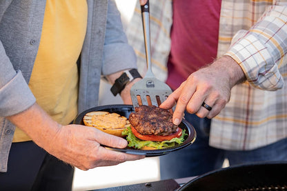 Premium Grilling Set - 5 Piece Heavy Duty Stainless Steel Grill Tool Set with Pakkawood Handles for BBQ Accessories, Tailgating, and Smoker Accessories