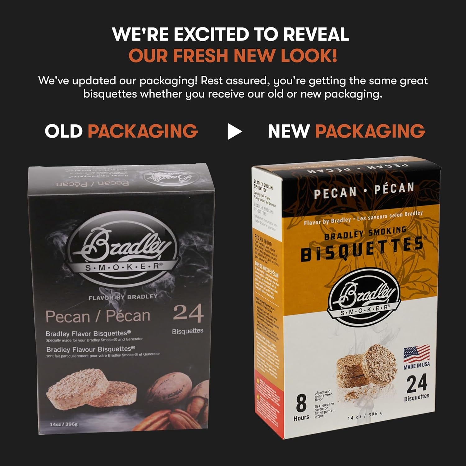 Pecan Bisquettes for Grilling & BBQ, 24 Pack