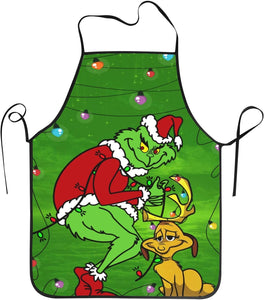 Christmas Apron for Women Bib Kitchen Aprons Holiday Apron for Party Christmas Decor