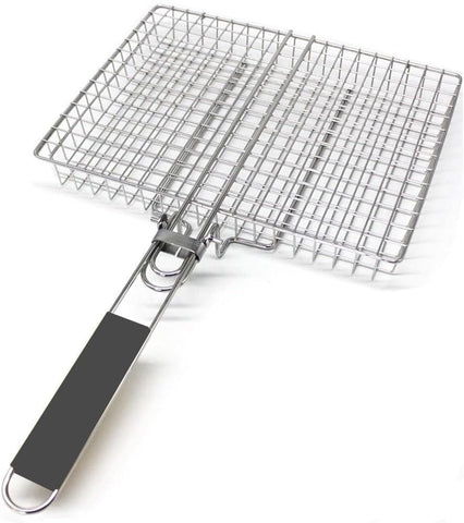 Image of Grill Basket NABAOXUN BBQ Grilling Basket Fish Grill Basket, Grill Basket Grill Rack,Outdoor Grill Accessories