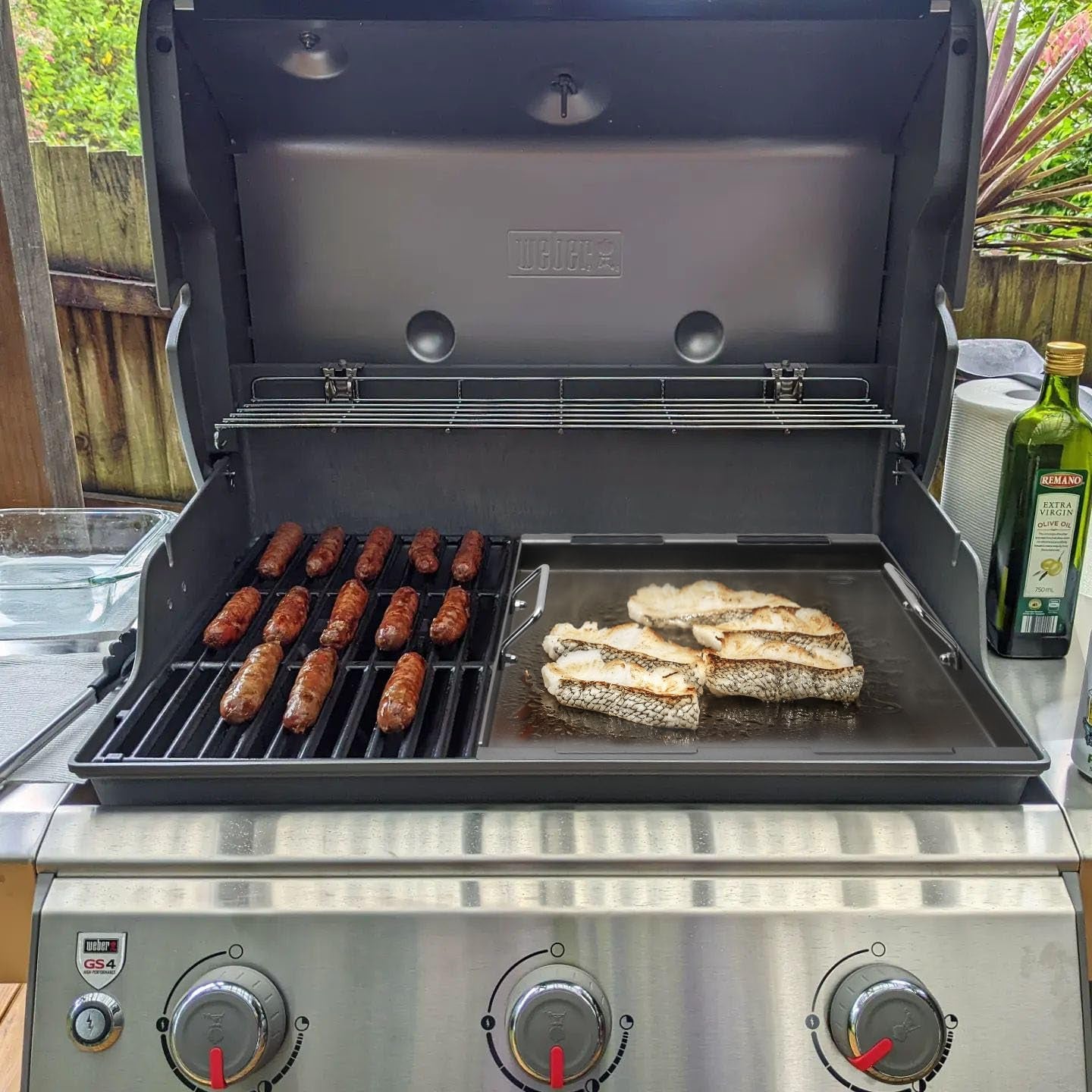 Cooking Griddle Inserts & Grate for Weber Genesis II 300 Series Grill, Flat Top Grill Griddle for Weber Genesis II E-310/315/325/330/335 S-310/335 and More, Replace for Weber 6788 Full-Size Griddle