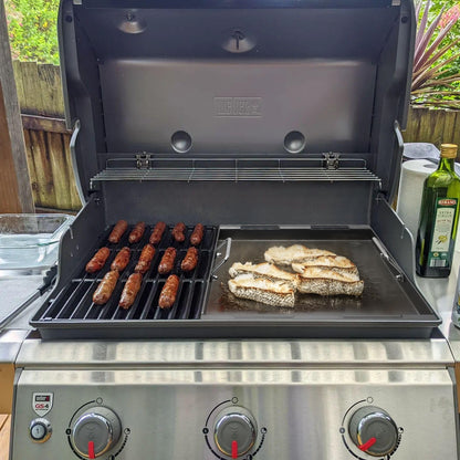 Cooking Griddle Inserts & Grate for Weber Genesis II 300 Series Grill, Flat Top Grill Griddle for Weber Genesis II E-310/315/325/330/335 S-310/335 and More, Replace for Weber 6788 Full-Size Griddle