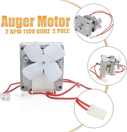 Upgraded 1.6RPM Auger Motor for Traeger Grill Models & Pit Boss Wood Pellet Grills (Except PTG) & Camp Chef Smoker, Auger Drive Motor Kit Barbecue Grill Replacement Parts, 110V 60Hz 2 Pole