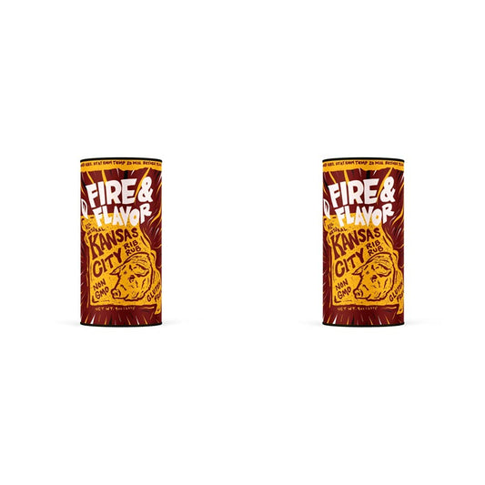 Kansas City Rib Rub, Authentic Kansas City BBQ Flavored Dry Seasoning for Ribs, Signature Blend, Gluten Free, Kosher, GMO Free, 9Oz (Pack of 2)