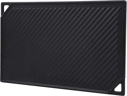 Image of Cast Iron Reversible Griddle, 16.5 Inch X 9.5 Inch Double Sided Grill Pan Perfect for Gas Grills and Stove Top