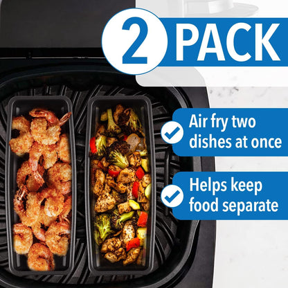 [2 Pack] Veggie Trays for Ninja Foodi AG400 and AG300 Series Grills - Non-Stick Grill Tray to Cook Veggies, Eggs, and More - Veggie Tray Accessory for Your Indoor Grill and Air Fryer