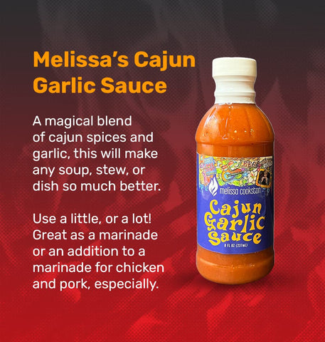 Image of Melissa Cookston Cajun Garlic Sauce, Versatile Spicy Sauce for Marinating & BBQ, 8 FL Oz.