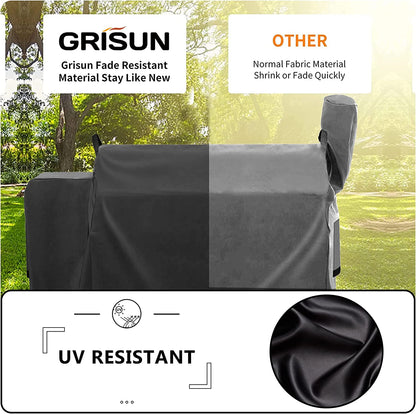 Grill Cover for Traeger Pro 34, Pro 780 Series Wood Pellet Grill, Waterproof Anti-Fade BBQ Smoker Cover for Texas Elite 34 Grill, Z Grills 700, 550, 600, 600D Fabric, Black