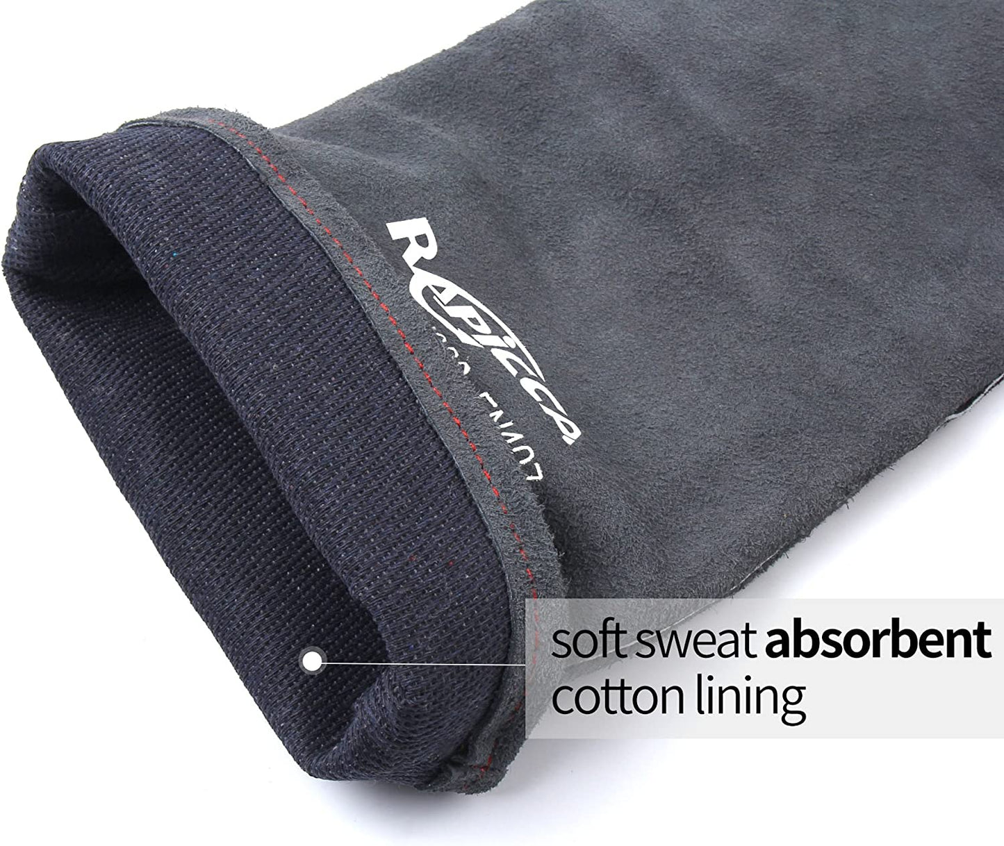 Welding Gloves 16 Inches,662℉,Heat Resistant Leather Forge/Mig/Stick Welding Gloves Heat/Fire Resistant, Mitts for Oven/Grill/Fireplace/Furnace/Stove/Pot Holder/Bbq/Animal Handling-Grey