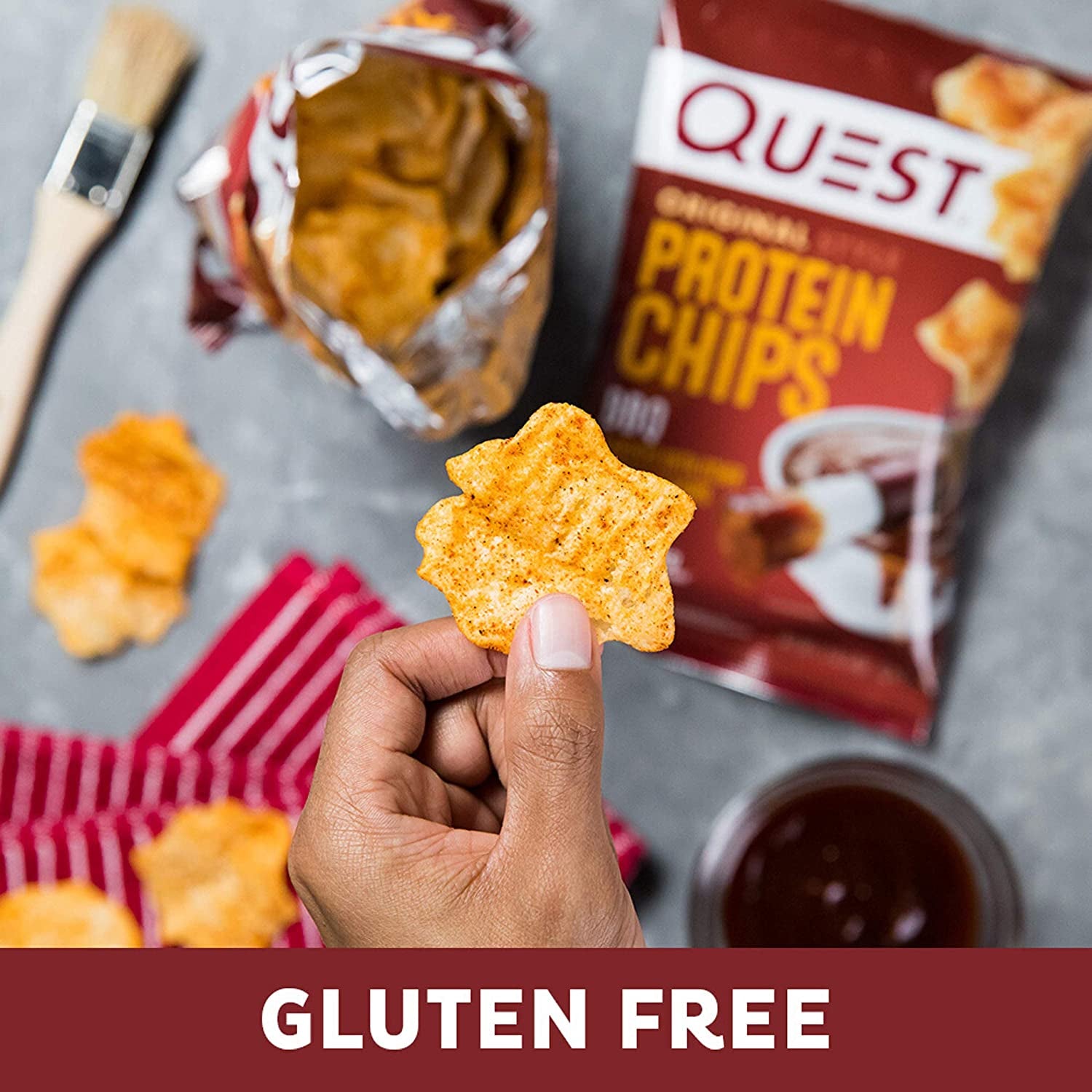 Quest Nutrition Protein Chips, BBQ, High Protein, Low Carb, 1.1 Ounce (Pack of 12)