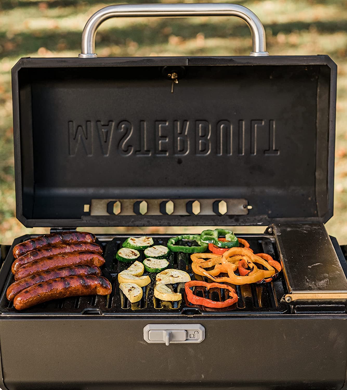 MB20040522 Portable Charcoal Grill without Cart, 17"D X 28"W X 9"H, Black