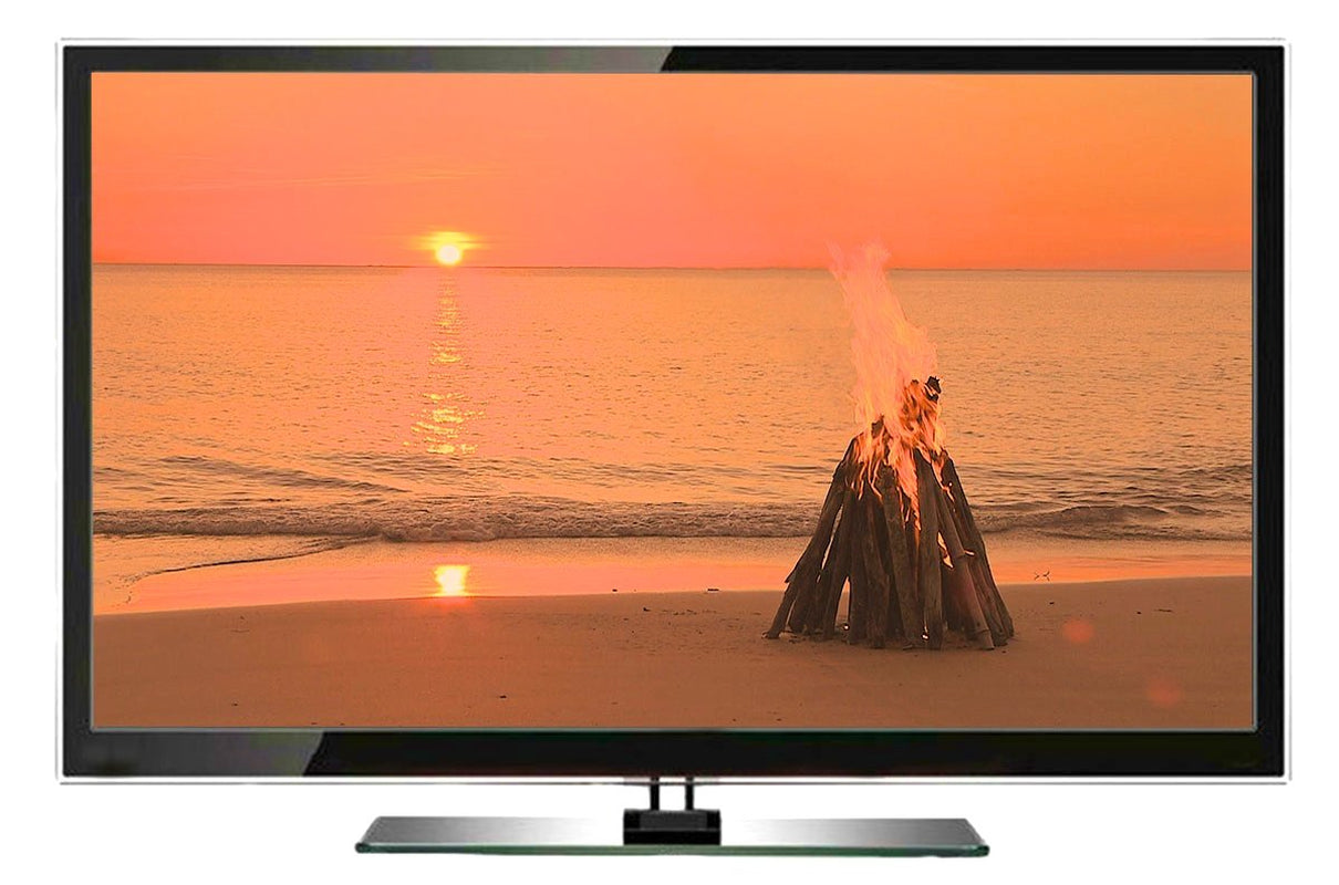 Campfire DVD by the Beach with the Sounds of the Sea and Waves and Amazing Sunsets