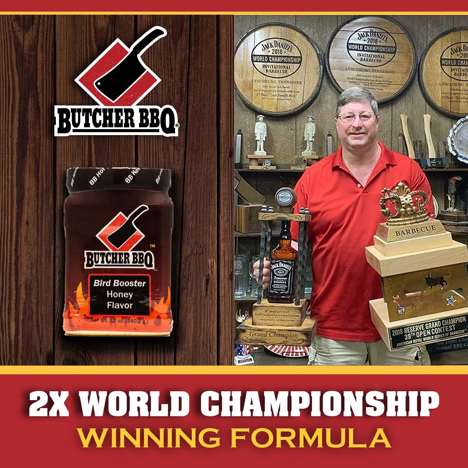 Butcher BBQ 12Oz Bird Booster Honey Flavor Powder Injection Marinade