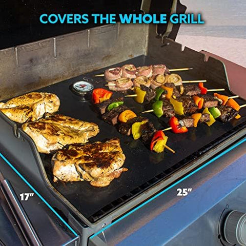 Image of XL Best Grill Mat - BBQ Grill Mat Covers the Entire Grill - Premium Non-Stick 25"X17"