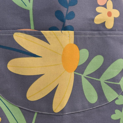 2 Pack Floral Apron for Women with Pockets, Adjustable Cotton Chef Aprons for Kitchen, Cooking, BBQ & Grill