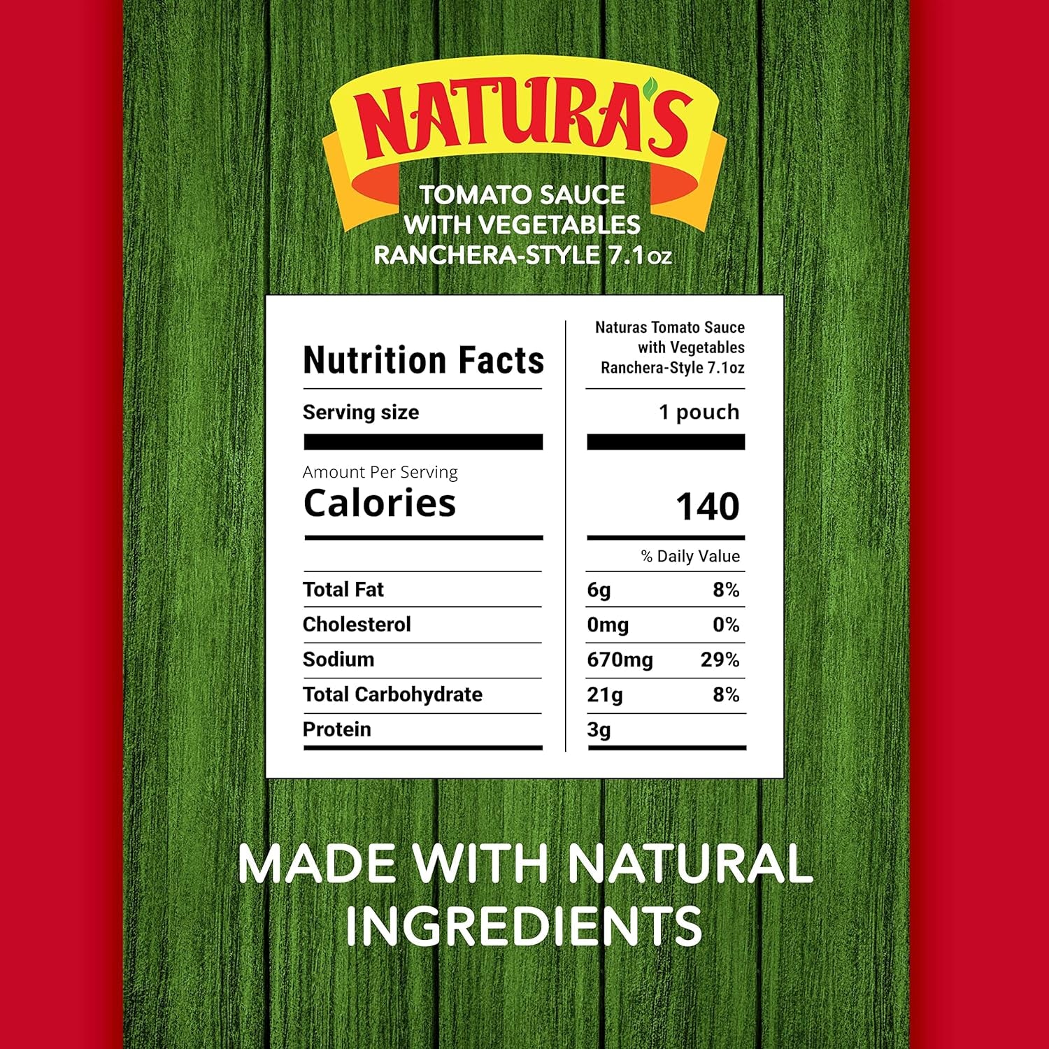 Natura'S Salsa Ranchera, 7.1Oz. Pouch (Pack of 3)