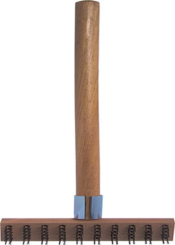 Image of Wood Oven Grill Brush & Scraper with Handle, 30 Inches, Natural