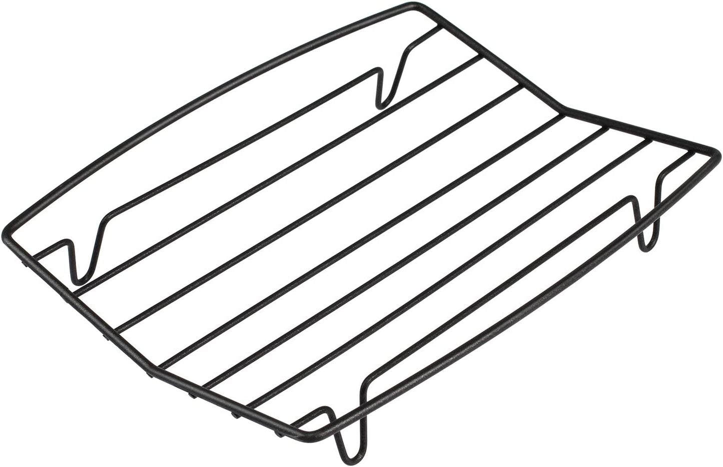 Roasting Rack for Roasting Pan,Baking Rack for Cooking, Roasting, Cooling and Grilling,V Shape Non-Stick Wire Rack,10×8" Black