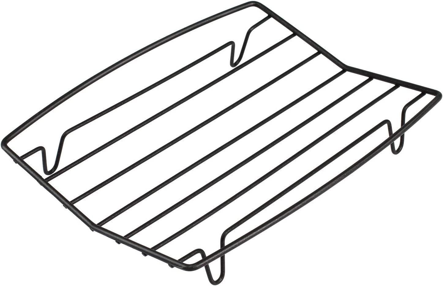 Roasting Rack for Roasting Pan,Baking Rack for Cooking, Roasting, Cooling and Grilling,V Shape Non-Stick Wire Rack,10×8" Black