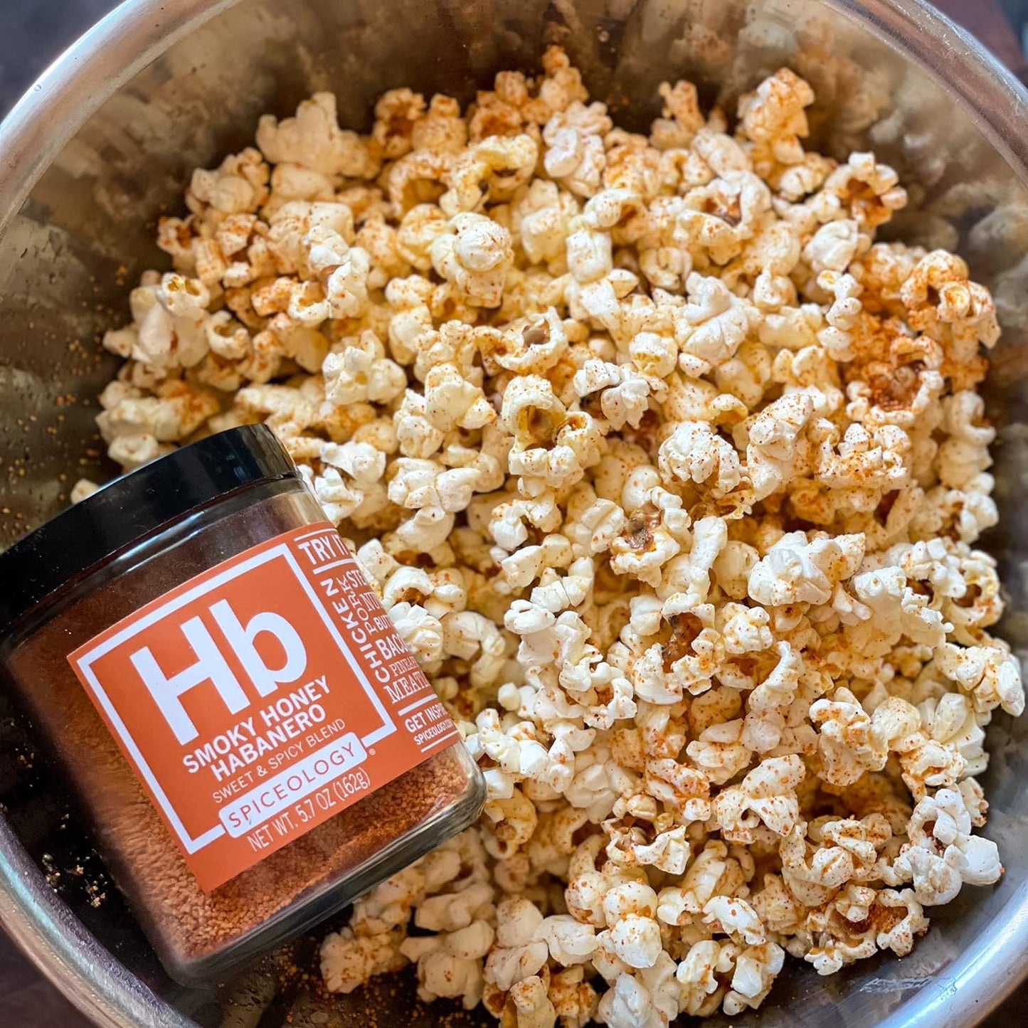 Spiceology - Smoky Honey Habanero - Sweet & Spicy BBQ Rub - Barbeque Rubs, Spice Blends and Seasonings for Smoking or Grilling - Use On: Chicken, Wings, Pork, Steak, Nuts, Butter, Bacon, or Burgers - 5.7 Oz