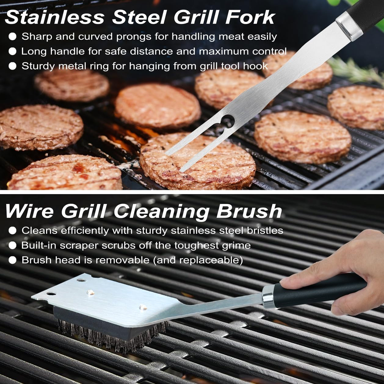 26 PCS Grill Set Backyard BBQ Grill Accessories Stainless Steel Grill Utensils Set with Bag for Christmas Dads Birthday - Camping BBQ Tools Grilling Tools Set Ideal Grilling Gifts for Men Women