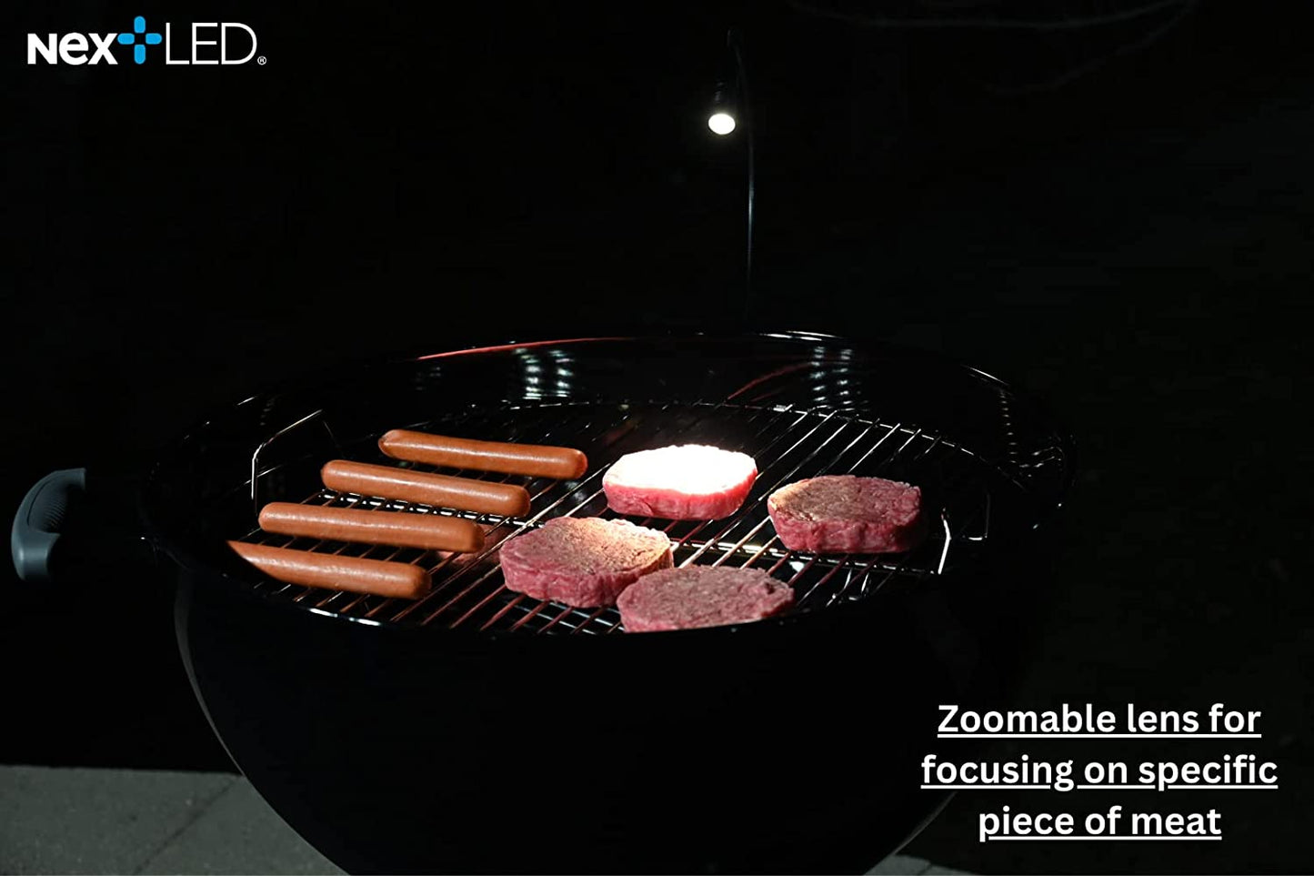 NT-7647-F Magnetic BBQ Grilling Light for Outdoor Grill, 18-Inch Flexible Gooseneck, Heat & Weather Resistant, IP-54, Warm Natural Lighting Shows True Color of Your Food, Perfect Grill Gift