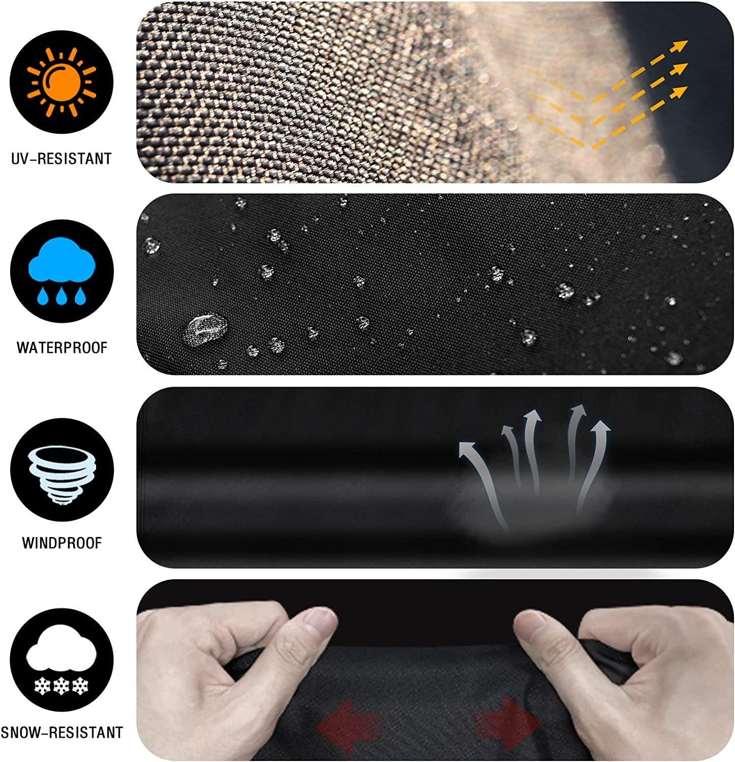 Comnova Grill Cover 82 Inch - 600D BBQ Cover for Outdoor Grill Heavy Duty and Waterproof, Large Barbecue Gas Grill Covers for Weber, Char-Broil, Nexgrill, Monument, Dyna-Glo, Brinkmann and More