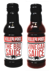 Killer Hogs Barbecue Sauce Variety Pack - Original BBQ Sauce and Vinegar Sauce - Pack of 2 Bottles - 16 Oz per Bottle - 32 Oz Total