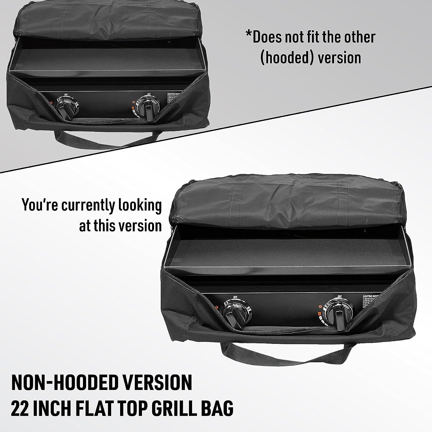 Portable 22" Griddle Carry Bag for Blackstone 22 Inch Griddle and Similar Table Top Grills, Includes Deluxe Storage Pockets for BBQ Toolkit Accessories, Utensils and Squeeze Bottles