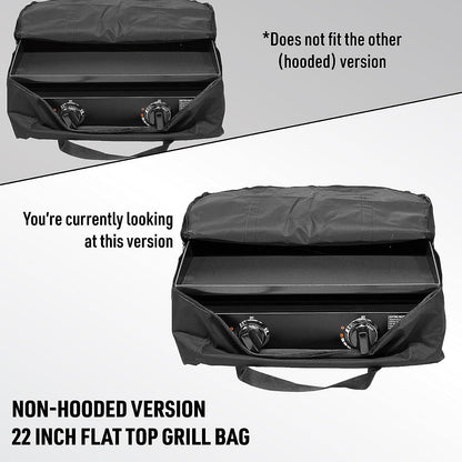 Portable 22" Griddle Carry Bag for Blackstone 22 Inch Griddle and Similar Table Top Grills, Includes Deluxe Storage Pockets for BBQ Toolkit Accessories, Utensils and Squeeze Bottles