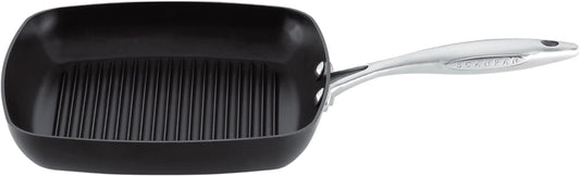 Professional 10.5” Square Grill Pan - Easy-To-Use Nonstick Cookware - Dishwasher, Metal Utensil & Oven Safe - Made in Denmark